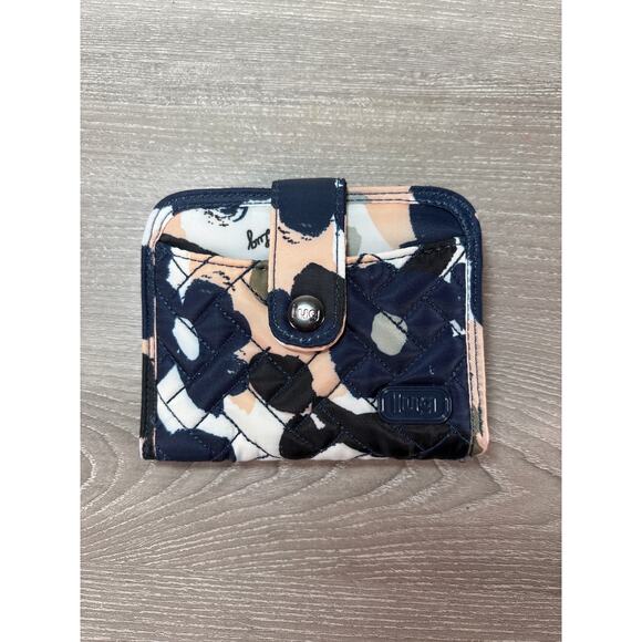 Lug Minuet Bifold Wallet in Floral Multi Blue - Picture 1 of 5